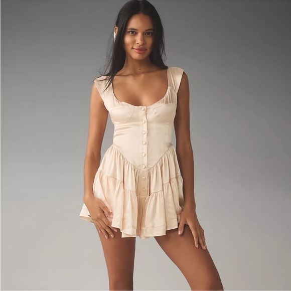 Vanessa Mooney Pants - Vanessa Mooney Elisabeth Romper Dress Sz L New